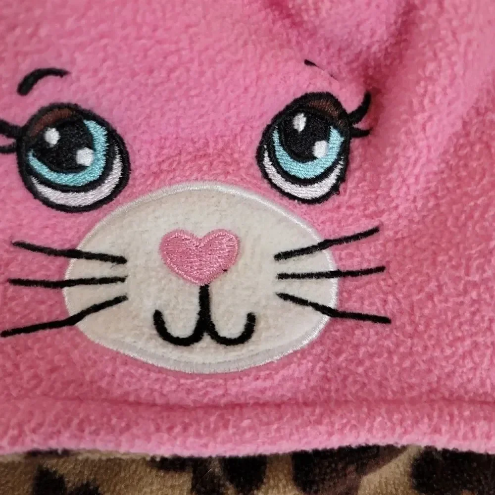 Cute toddler kitty cat cheetah beanie fall winter head accessories